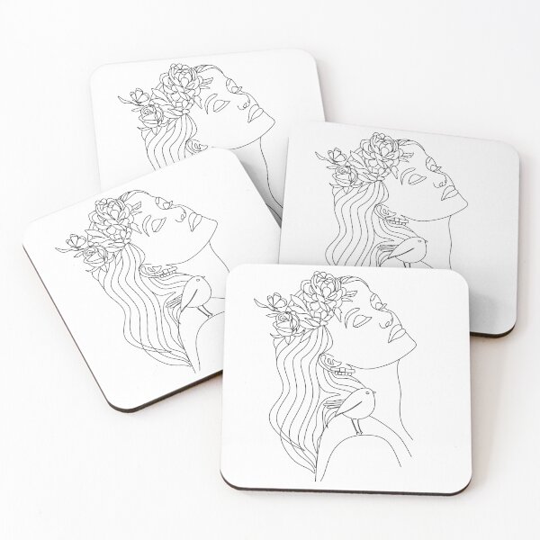 Item preview, Woman face with flowers. Line art female. Abstract face with flowers. Scandinavian print, Nordic, Trendy print, Styled, Scandinavian art, Modern art, Wall art, Print, Minimalistic, Modern Poste    designed and sold by Nina Velychko.