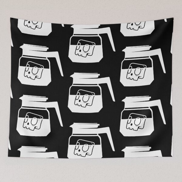 Item preview, Skulluly drowing in coffee - White designed and sold by Nikkokikko.