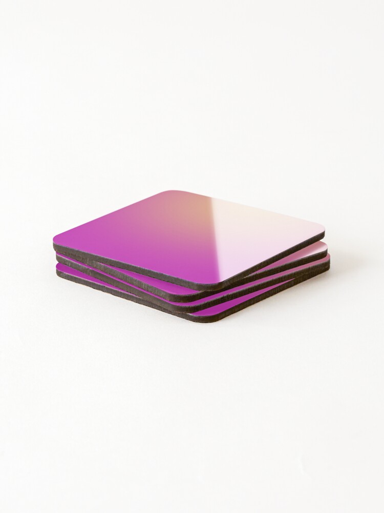 Thumbnail 4 of 5, Coasters (Set of 4), Pink Gradient designed and sold by RioCariocaClub.