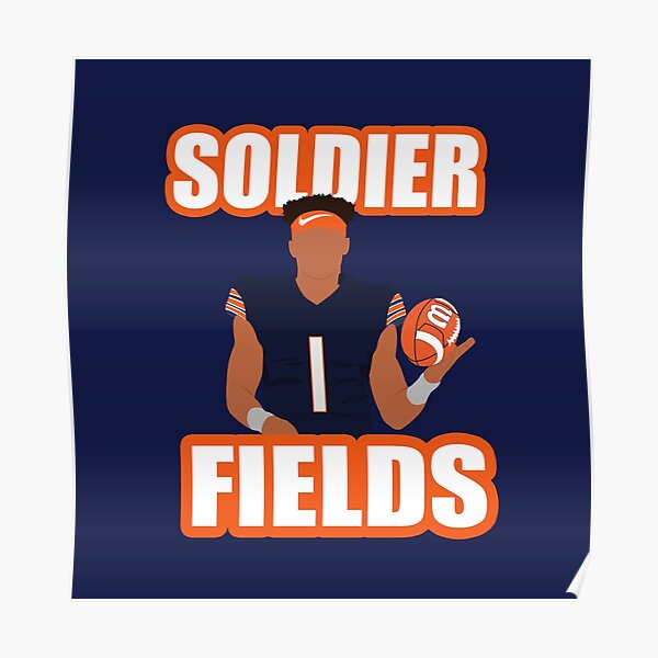 NFL Chicago Bears - Justin Fields 21 Wall Poster with Wooden Magnetic  Frame, 22.375 x 34 