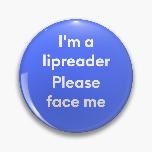 Item preview, Hard of Hearing Deaf Face Mask Exempt Badge Pin Button designed and sold by the-label-guy.