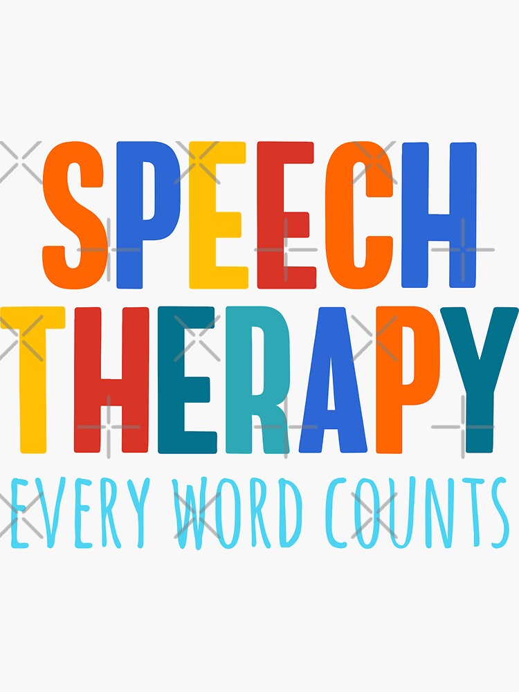 "Speech therapy Every Word Counts" Sticker for Sale by TheBeastNation