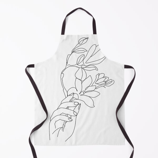 Item preview, Female hand with magnolia flowers one line drawing.Scandinavian print, Nordic, Trendy print, Styled, Scandinavian art, Modern art, Wall art, Print, Minimalistic, Modern Poste designed and sold by Nina Velychko.