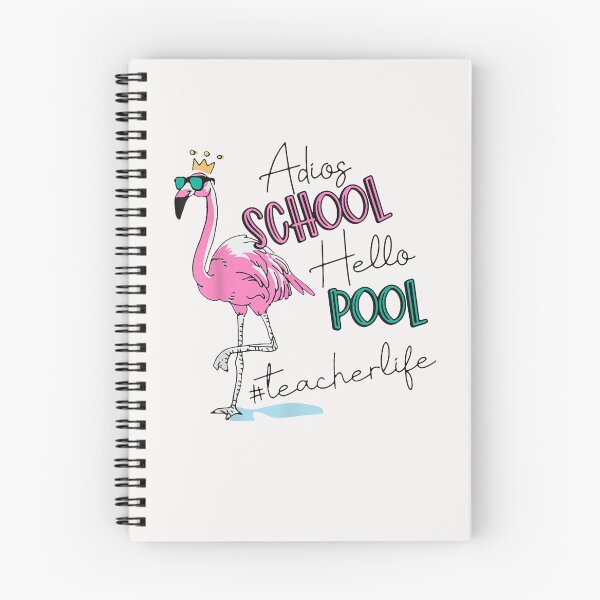 Item preview, Adios School Hello Pool Teacher life Flamingo Summer End year Teaching Shirt Gift Women Men Gift designed and sold by Roxan58.