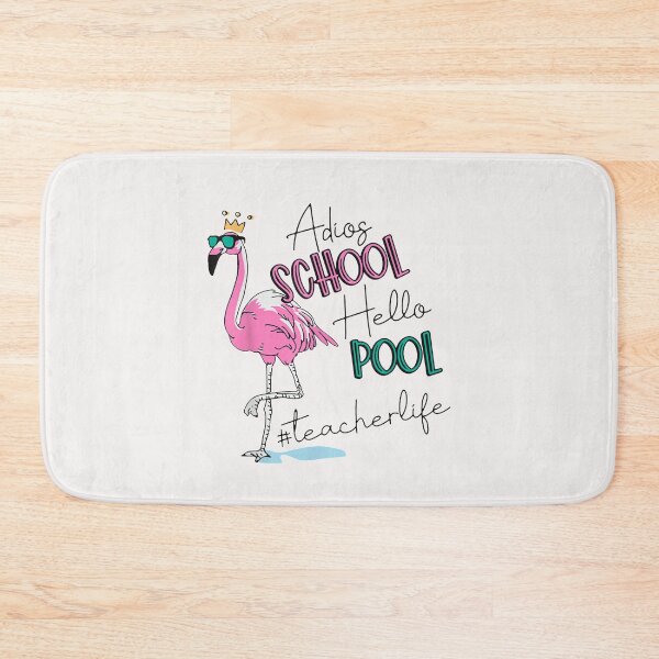 Item preview, Adios School Hello Pool Teacher life Flamingo Summer End year Teaching Shirt Gift Women Men Gift designed and sold by Roxan58.