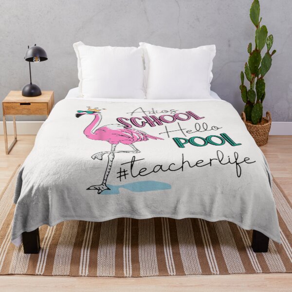 Item preview, Adios School Hello Pool Teacher life Flamingo Summer End year Teaching Shirt Gift Women Men Gift designed and sold by Roxan58.