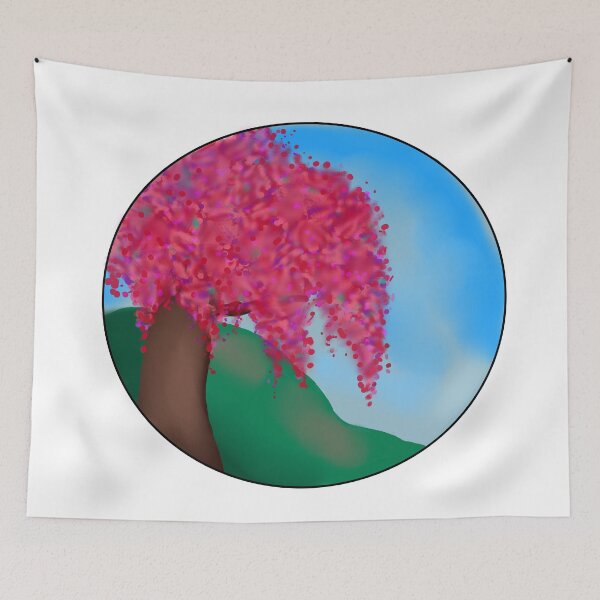 Item preview, Cherry Blossom on cliff digital artwork designed and sold by ploin.
