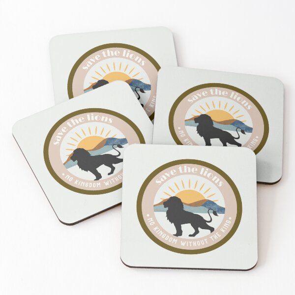 Item preview, save the lions - no kingdom without the king - lion conservation designed and sold by foreco design.