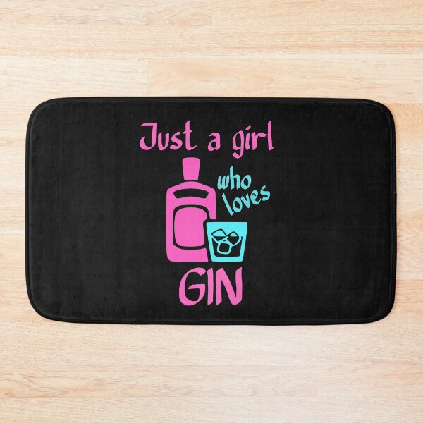 Item preview, Just a girl who loves gin pink blue designed and sold by DesignsofNote.