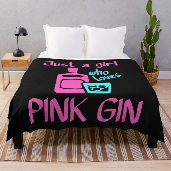 Item preview, Just a girl who loves pink gin pink blue designed and sold by DesignsofNote.