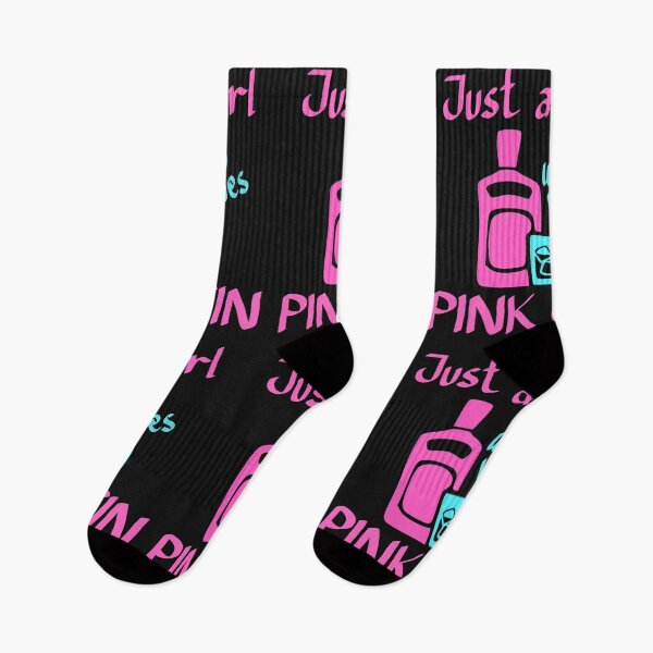 Item preview, Just a girl who loves pink gin pink blue designed and sold by DesignsofNote.