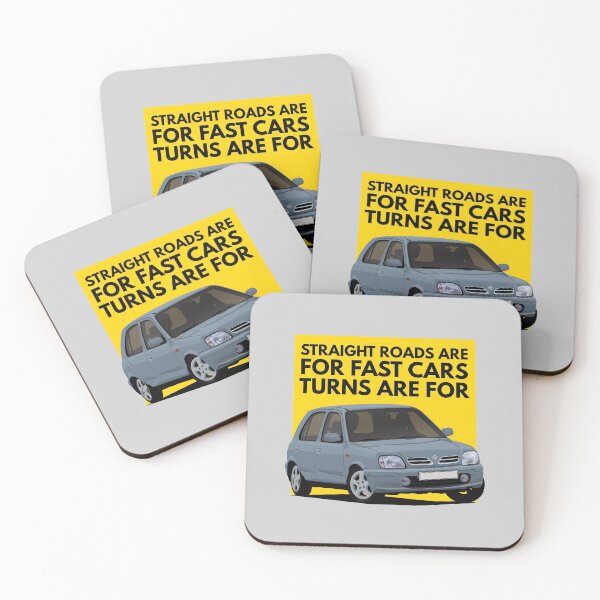 Item preview, Straight roads are for fast cars, turns are for Nissan Micra / March designed and sold by knappidesign.