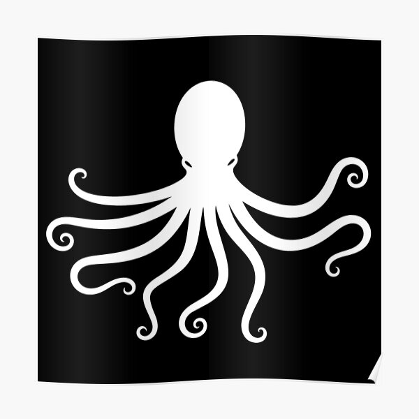 Scary Octopus Poster By Treasure Crafts Redbubble 4768