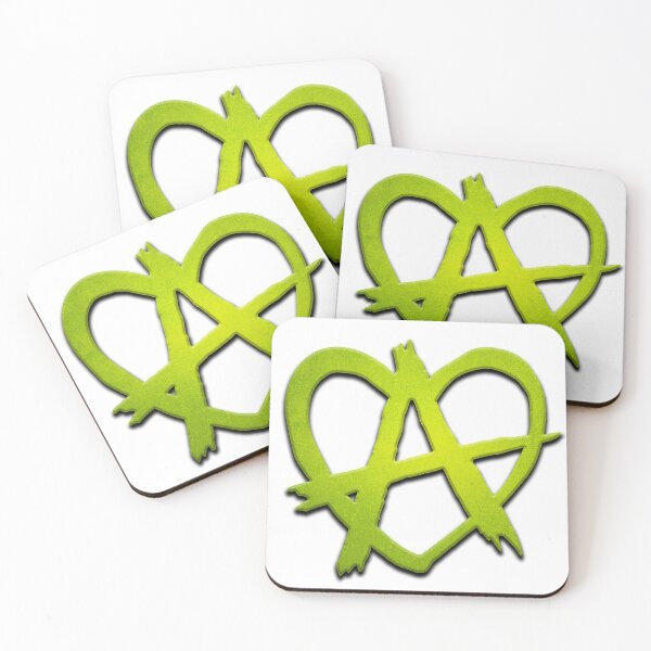 Item preview, Lime Green Anarchy Heart designed and sold by Lori P.