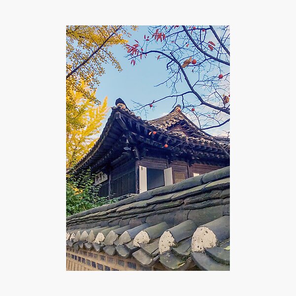 Item preview, Traditional Korean House and Autumn Landscape designed and sold by DREAMMAKER73.