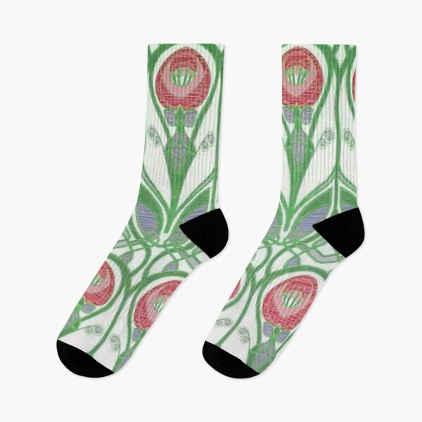 Item preview, Charles Rennie Mackintosh Flowers,red, green designed and sold by Vivanne-art.