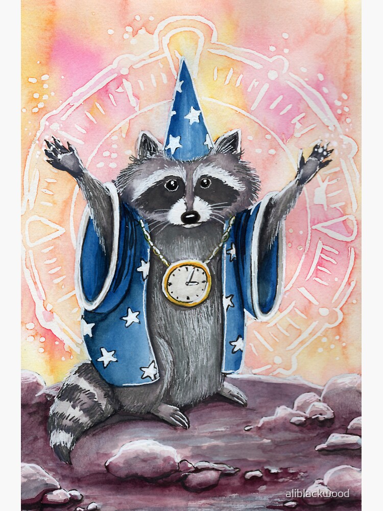 Raccoon Wizard Tattoo
