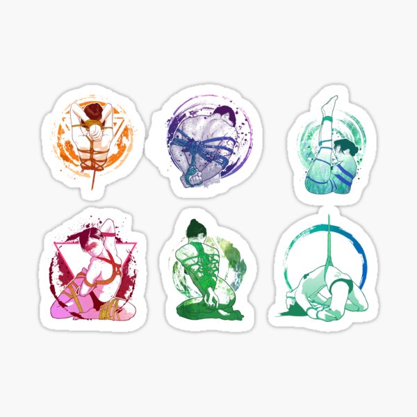 Shibari artwork - Kinbaku stickers - Rope art Sticker