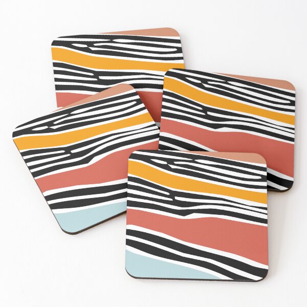 Item preview, Colorful abstract shapes with zebra print decoration designed and sold by BattaAnastasia.