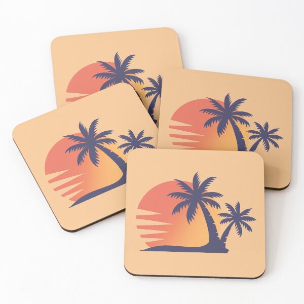Item preview, Sunset on a beach with palm trees designed and sold by Arne Smet.