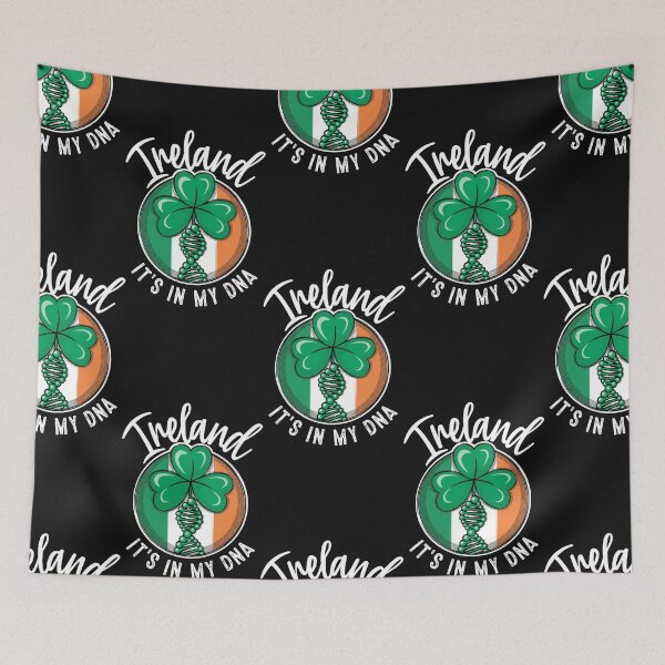 Item preview, Ireland - It's in my DNA. Irish shamrock with a DNA strand on the flag of Ireland design. designed and sold by robimerch.