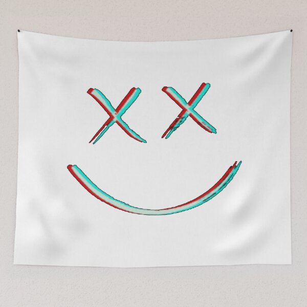 Item preview, Glitch Effect Happy smiley Face Emoji designed and sold by WearWolfDesigns.