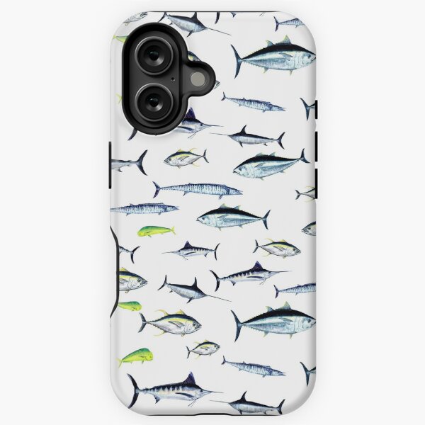 Vista previa del artículo con la obra «The Fish Jam - Depredadores del Océano Atlántico, peto, atún, marlin, mahi-mahi, pez espada», diseñado y vendido por Melissa  MacMichael.