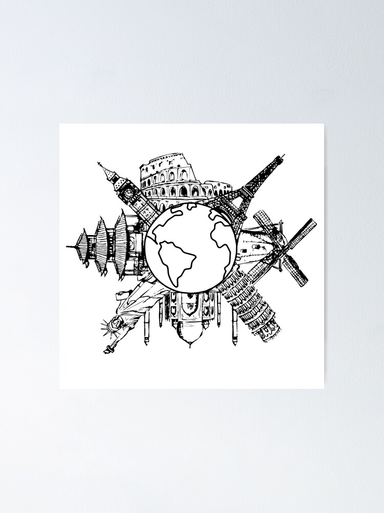 Thumbnail 1 of 3, Poster, Architectural Destinations designed and sold by CrazyNerdAlert.