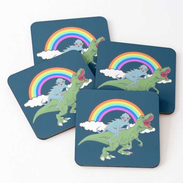 Item preview, Chupacabra rides a dinosaur  designed and sold by SidTastic .