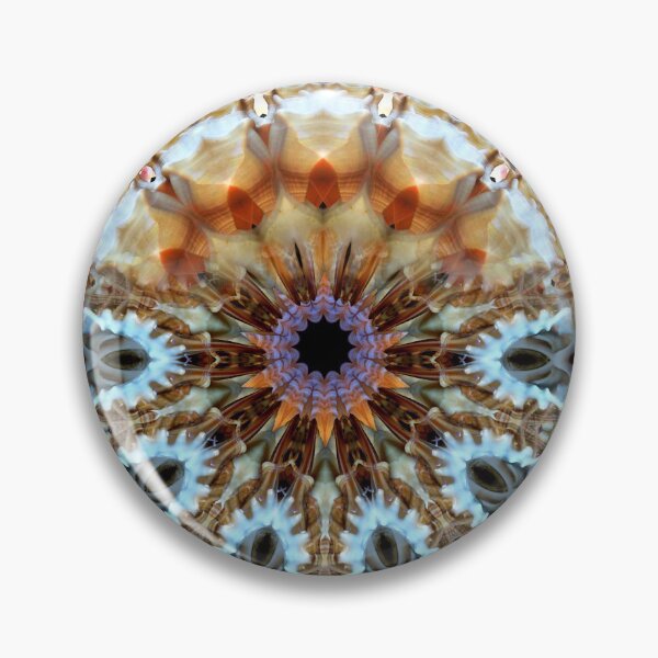 Item preview, Kaleidoscope, mandala, photo art made of shells, psychedelic, crazy pattern designed and sold by 1001karte.