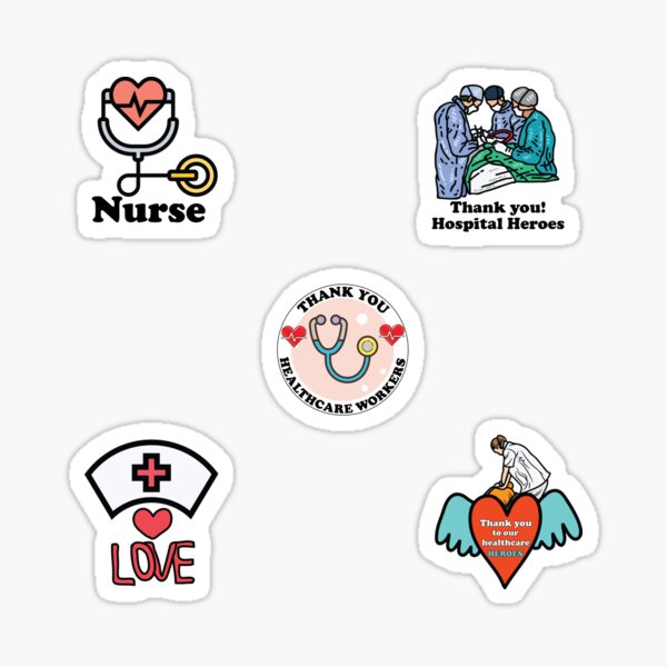 Nurse Sticker Pack -Car Decal Water Bottle Laptop Nursing Medical Hospital  Funny