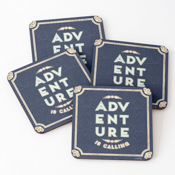 Item preview, Adventure is Calling Mosaic – Navy designed and sold by Cat Coquillette.