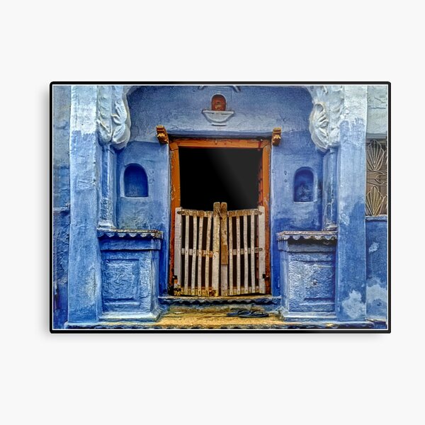 Blue Doorway in Bundi Metal Print