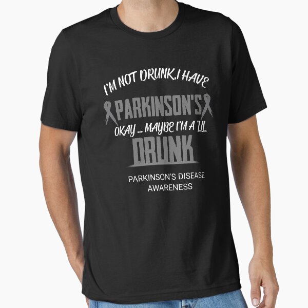 Item preview, I'm Not Drunk I Have Parkinson's Shirt, Parkinson Disease Awareness T-Shirt For Men Women, I Wear Silver Parkinsons Disroder Tshirt Gift designed and sold by valantinou.