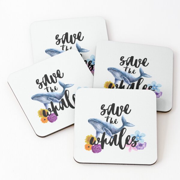 Item preview, save the whale pass up plastic - whale conservation  designed and sold by foreco design.