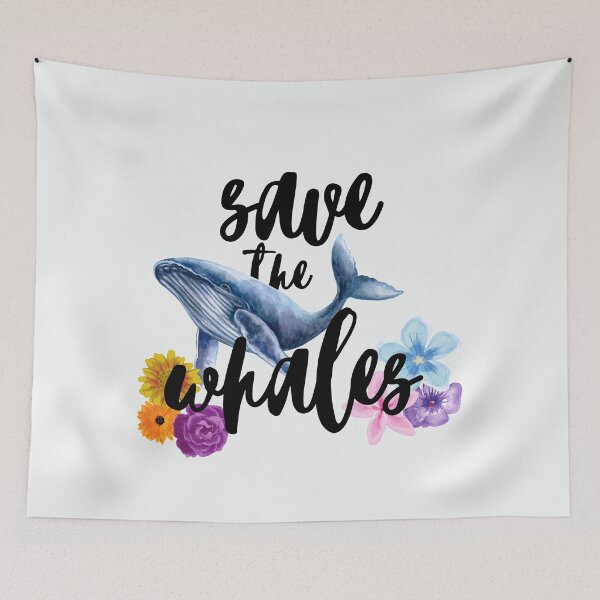 Item preview, save the whale pass up plastic - whale conservation  designed and sold by foreco design.