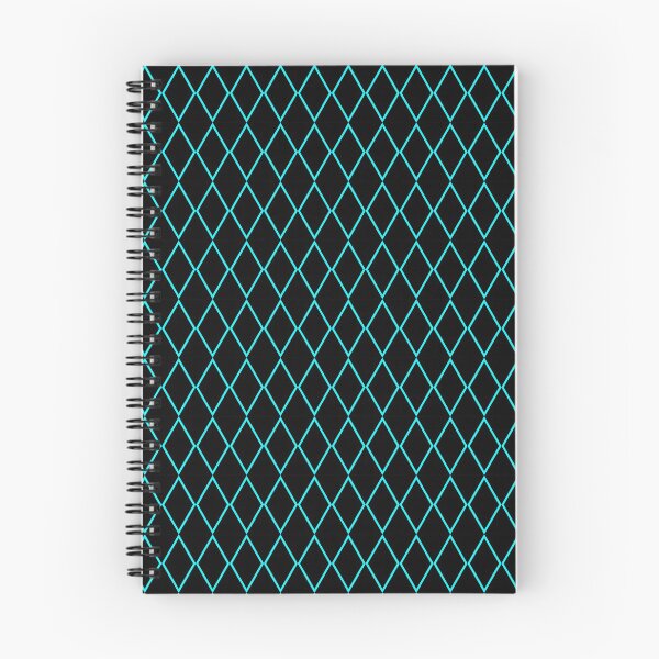 Item preview, Diamonds: black diamond with bright aqua outline repeating pattern designed and sold by meraviglioso.