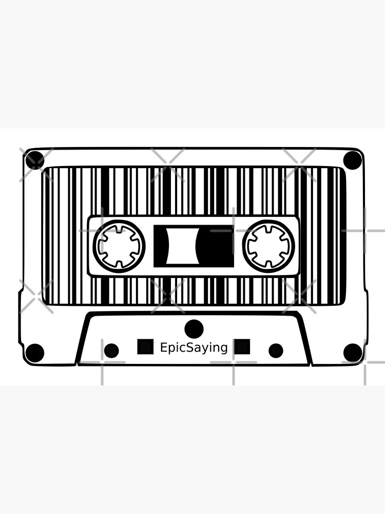 "Cassette Tape Bar Code Art," Poster for Sale by epicsaying Redbubble