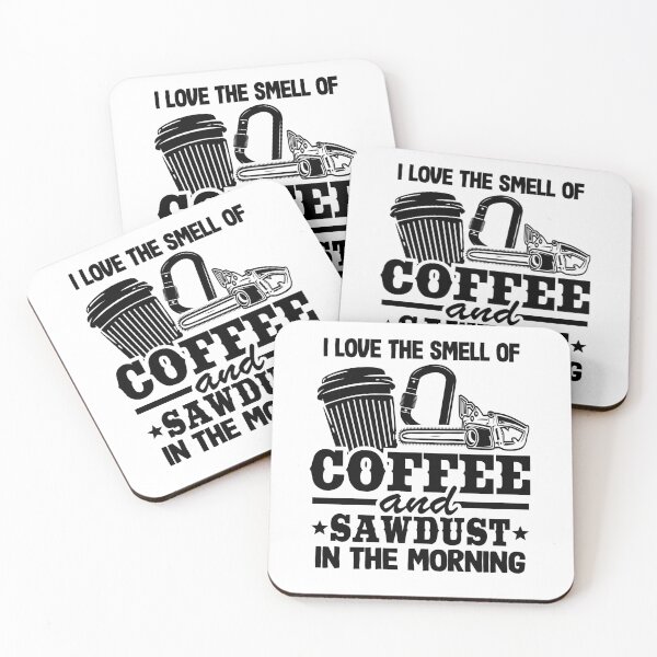 Item preview, Coffee & Sawdust Smell Chainsaw Funny Arborist Gift designed and sold by Stronzi.