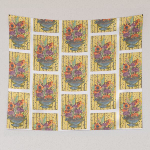 Item preview, Vintage Flower Vase Painting designed and sold by junepillows.