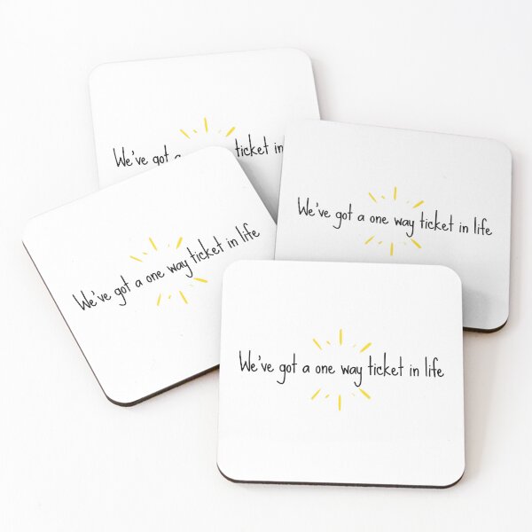 Item preview, We've got a one way ticket in life typography designed and sold by imeshshenal.