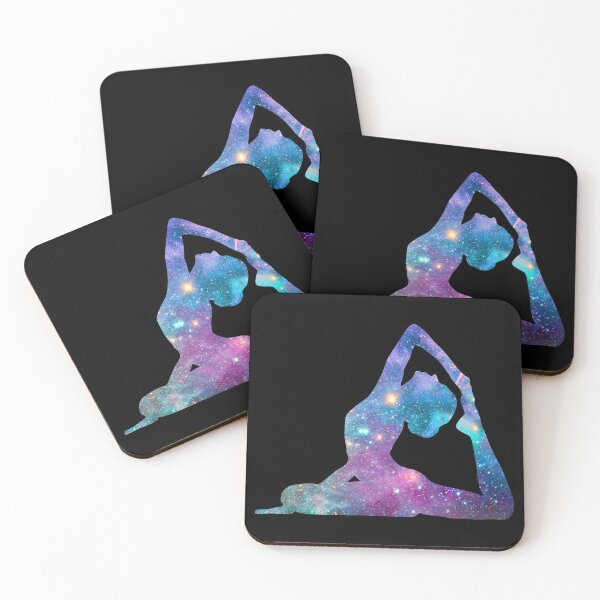 Item preview, Cosmic Yoga Asana 2 - Galaxy King Pigeon Pose  designed and sold by FlyingFoxDesign.