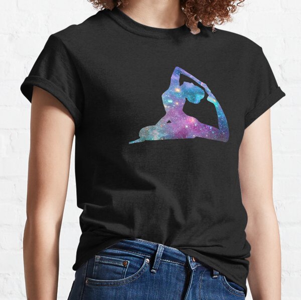 Cosmic Yoga Asana 2 - Galaxy King Pigeon Pose Classic T-Shirt
