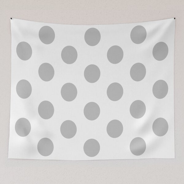 Item preview, Large SILVER GREY and WHITE POLKA DOTS designed and sold by RachelMacht.