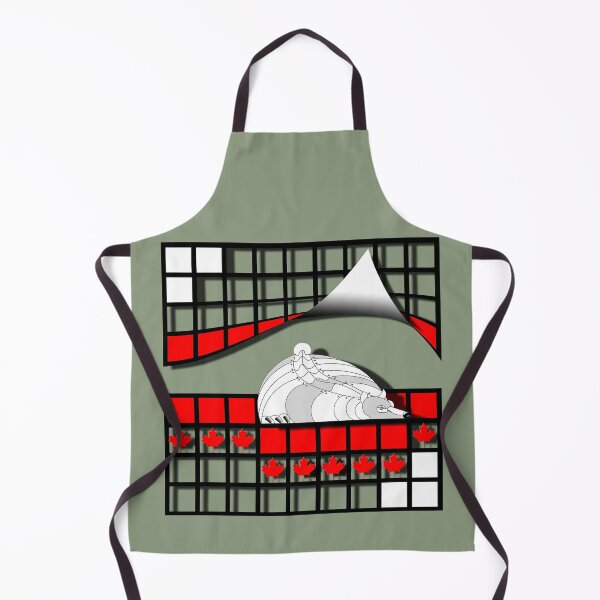 Item preview, Polar bear, Canada, (5th animal, grid, red, white,) Kind, decorative, digital, colorful, designed and sold by Paszkan.