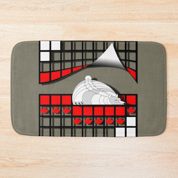 Item preview, Polar bear, Canada, (5th animal, grid, red, white,) Kind, decorative, digital, colorful, designed and sold by Paszkan.