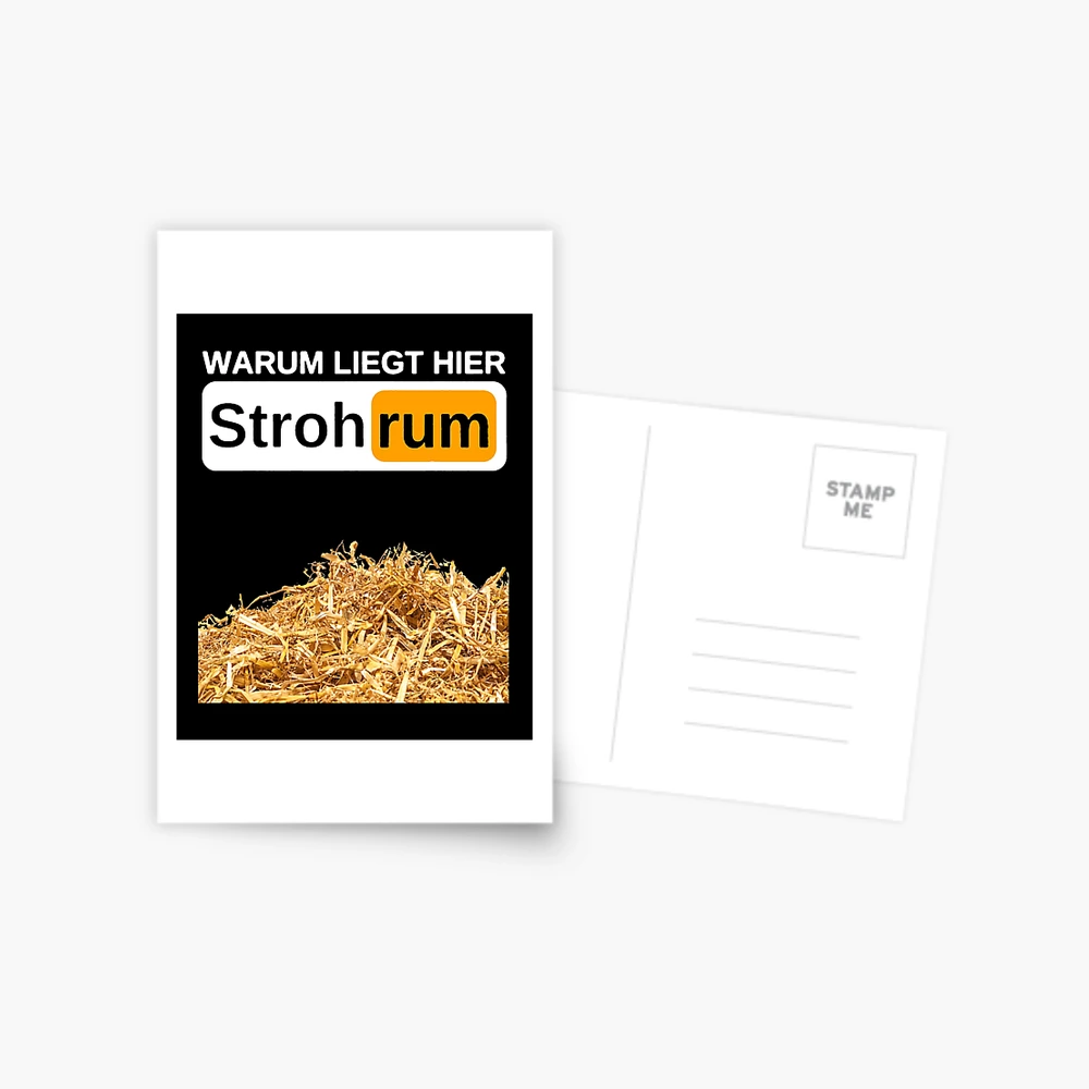 Why is there straw at all? Porn & erotic saying Postcard by urban-design |  Redbubble