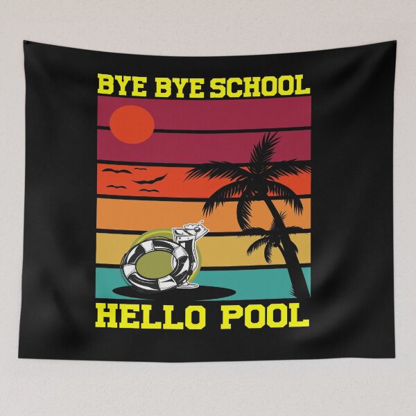 Item preview, School Sayings For The Last Day Of School 2021: Bye Bye School Hello Pool Gift For  Student & teacher designed and sold by Raminovitch.