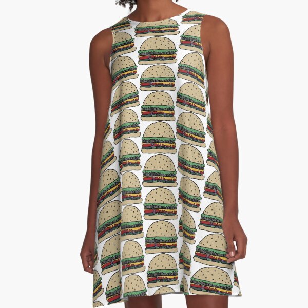 Mushroom burger A-Line Dress