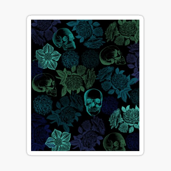 Skulls And Flowers • Romantic Goth Sticker